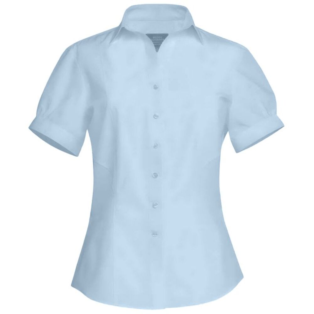Brook Taverner Womens/Ladies Paduli Poplin Short-Sleeved Formal Shirt / Blue